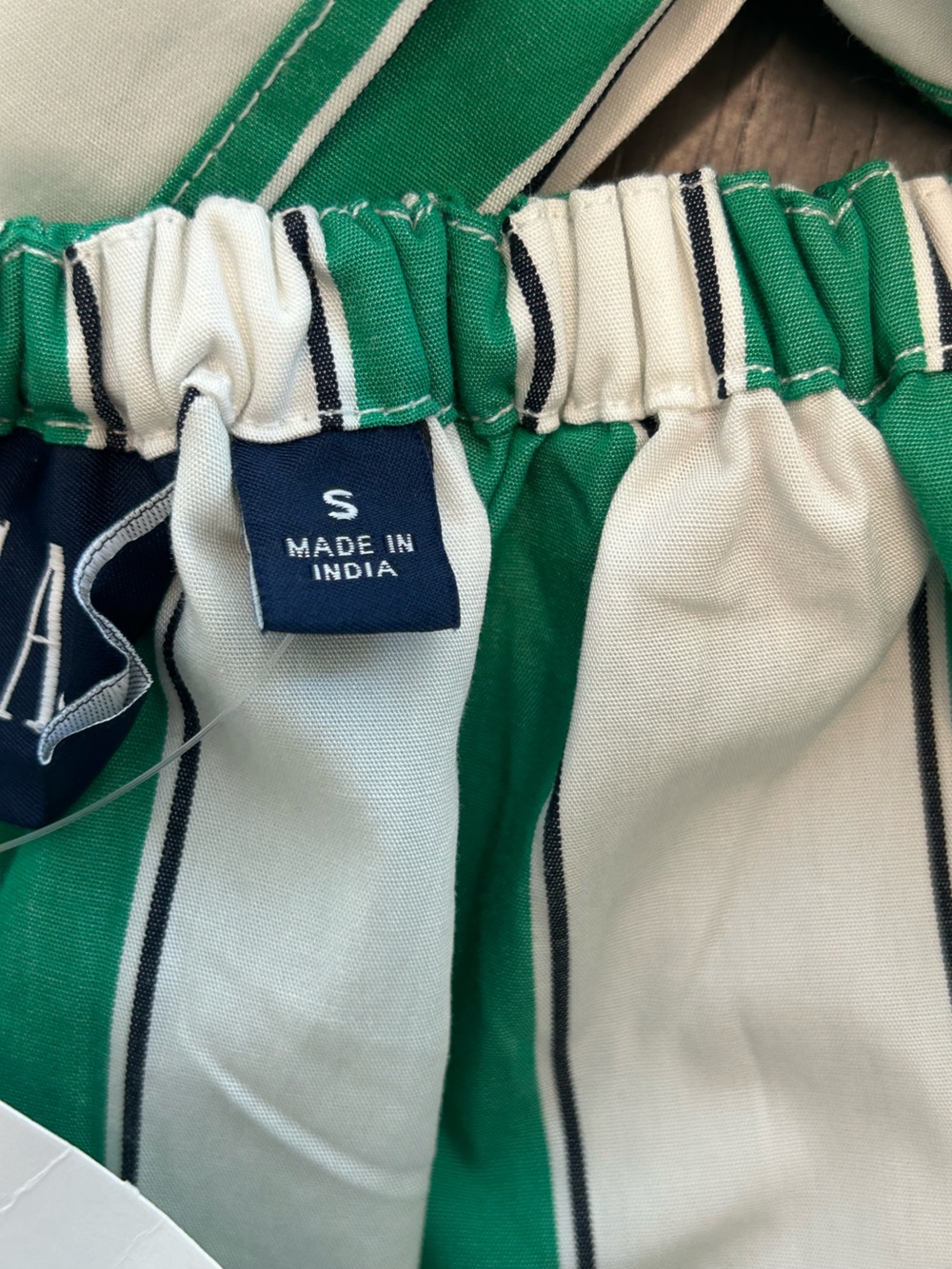Gap green white striped poplin tie-back feminine coquette bow detail dress NWT S - Picture 9 of 11